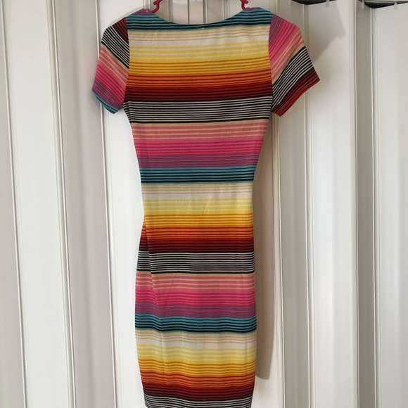 Striped Multicolored Bodycon  Dress - Picture 8 of 9